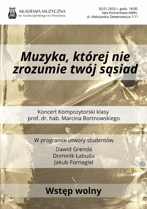 Koncert Klasy Kompozycji prof. Marcina Bortnowskiego