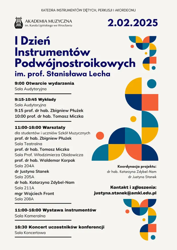 I Dzień Instrument&oacute;w Podw&oacute;jnostroikowych im. prof. Stanisława Lecha