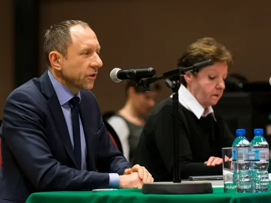 (od lewej) prof. dr hab. Krystian Kiełb, prof. dr hab. Helena Tomaszek-Plewa