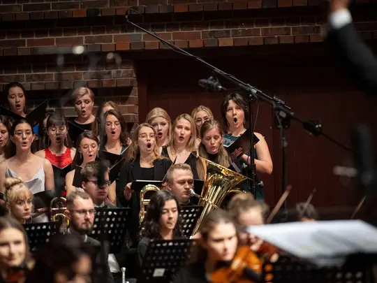 Academic Symphony Orchestra and the combined AMKL Choirs