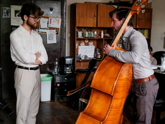 Dr hab. Krzysztof Firlus oraz uczestnik kursu