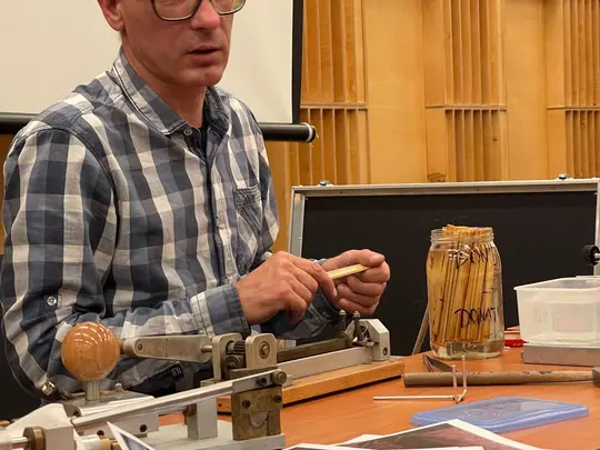 Kurs produkcji stroik&oacute;w fagotowych mgra Jana Wiśniowskiego