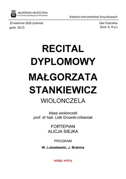 Diploma recital - Małgorzata Stankiewicz