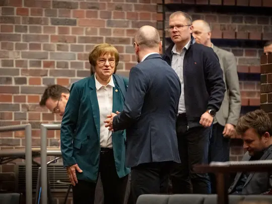 Members of the AMKL community gathered in the Concert Hall during the election of the Rector of the Karol Lipiński Academy of Music in Wrocław for the 2024-2028 term