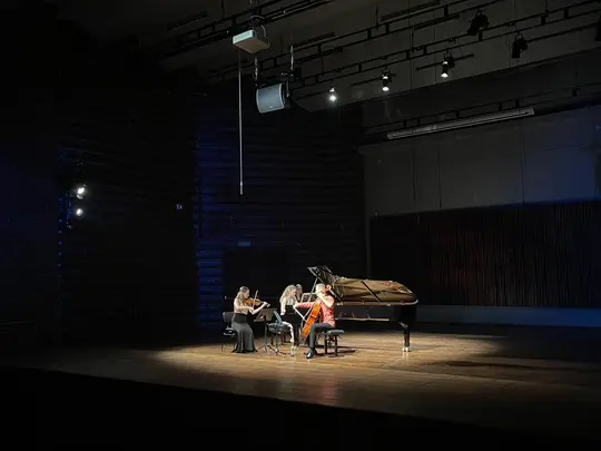 Magdalena Blum, Madalena Ziarkowska-Kołacka, Michał Micker and Krzysztof Karpeta in the AMKL Concert Hall