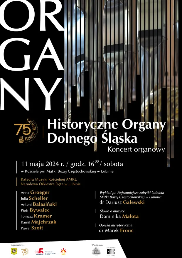 Koncert organowy z cyklu &bdquo;Historyczne organy Dolnego Śląska&rdquo;