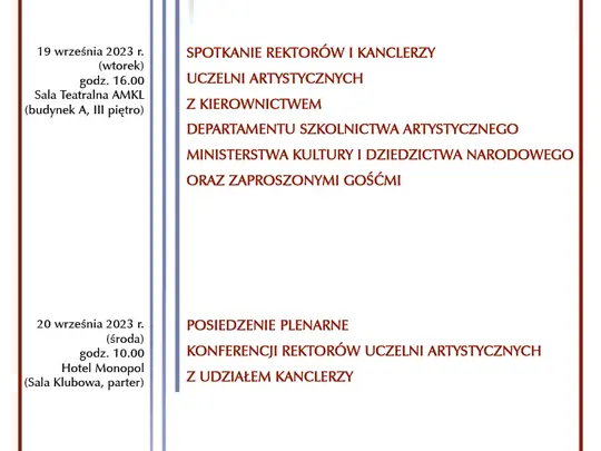 Konferencja Rektor&oacute;w Uczelni Artystycznych KRUA