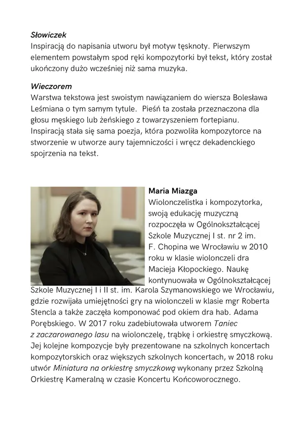 Koncert Kompozytorski IX Studenckiej Konferencji Naukowej Wieloznaczność dźwięku