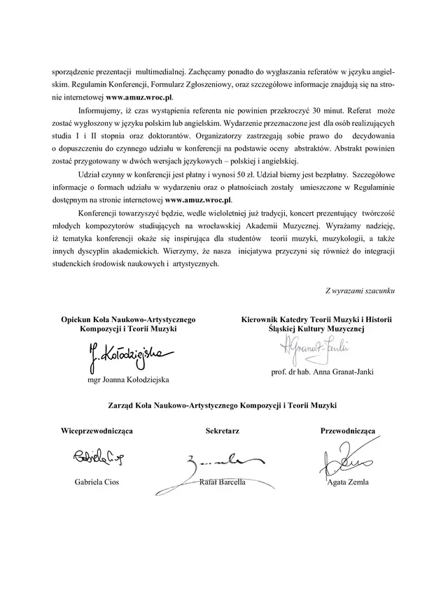 IX Studencka Konferencja Naukowa Wieloznaczność Dźwięku