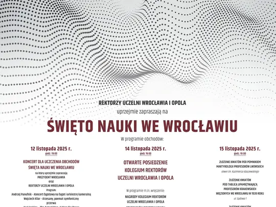 Plakat obchodów Święta Nauki we Wrocławiu