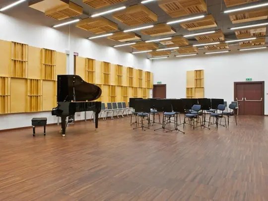 Building E, Rehearsal Room, photo from the AMKL archives