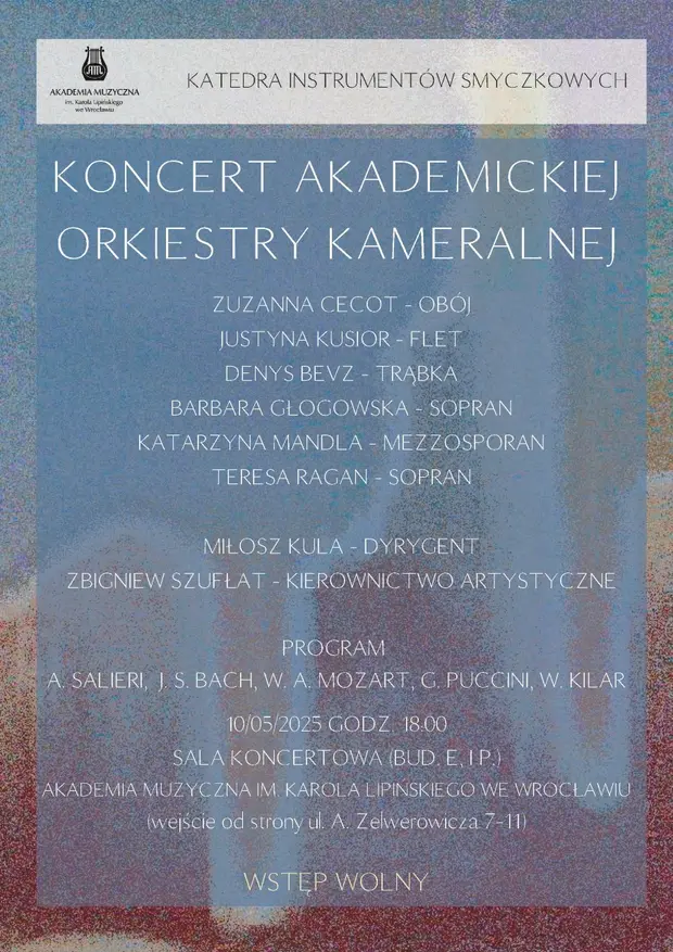 Koncert Akademickiej Orkiestry Kameralnej