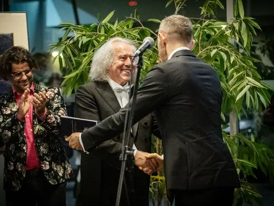 JM Rektor AMKL prof. dr hab. Krystian Kiełb, Maestro Marek Pijarowski,  dr hab. Bassem Akiki