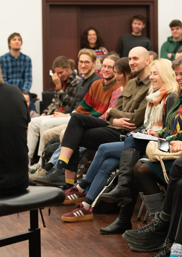 Leszek Możdzer i uczestnicy warsztat&oacute;w Jazz Masterclass Możdzer Danielsson Fresc