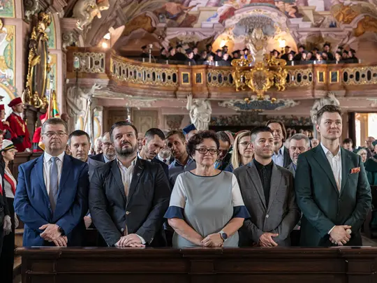Guests gathered in the Leopoldina Hall during the ceremony