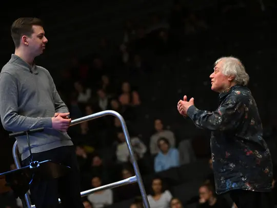 Maestro Jerzy Maksymiuk and course participant