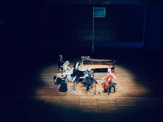 Magdalena Blum, Madalena Ziarkowska-Kołacka, Michał Micker i Krzysztof Karpeta w Sali Koncertowej AMKL