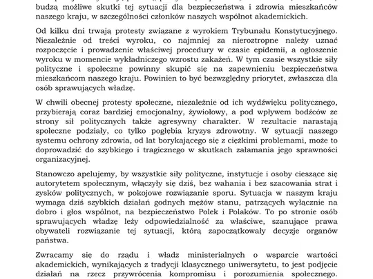 Apel Kolegium Rektor&oacute;w Uczelni Wrocławia i Opola