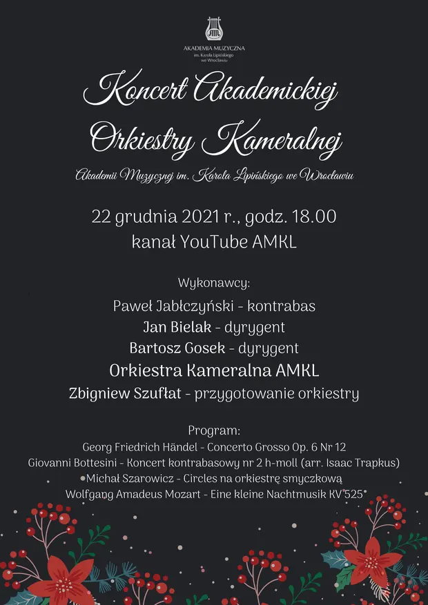 Koncert Akademickiej Orkiestry Kameralnej