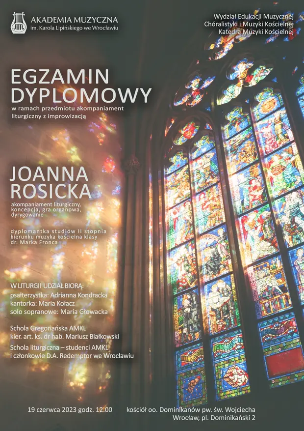 Egzamin Dyplomowy Joanny Rosickiej
