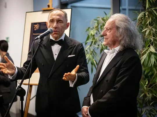 JM Rektor AMKL prof. dr hab. Krystian Kiełb oraz oraz Maestro Marek Pijarowski