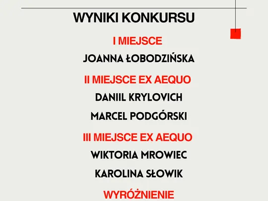 Lista laureat&oacute;w Konkursu Małych Form Katedry Instrument&oacute;w Dętych, Perkusji i Akordeonu