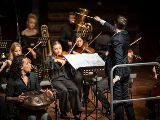 Tomasz Torres - handpan, Jan Bielak - conductor, Academic Chamber Orchestra