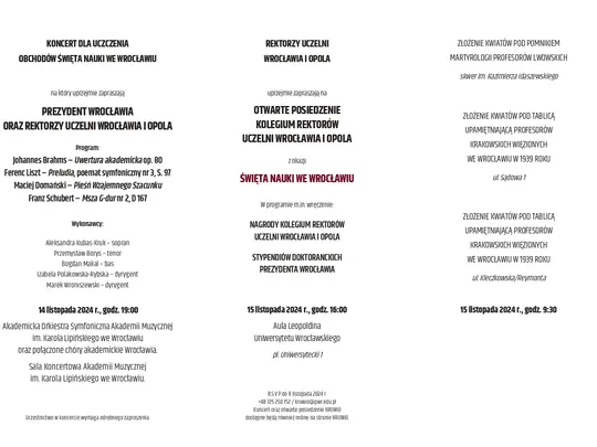 Uroczyste obchody Święta Nauki we Wrocławiu