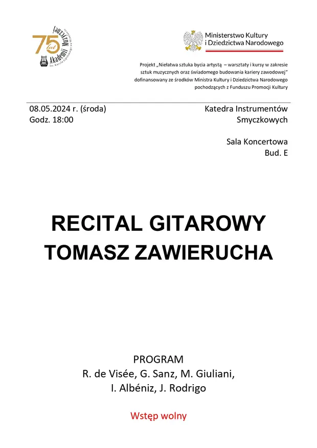 Recital gitarowy Tomasz Zawierucha