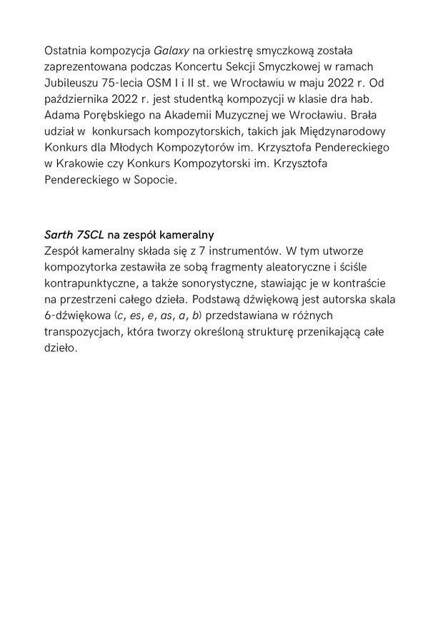 Koncert Kompozytorski IX Studenckiej Konferencji Naukowej Wieloznaczność dźwięku