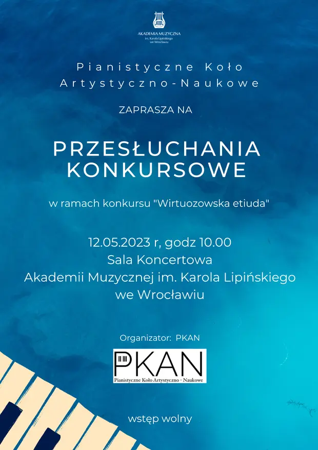 Przesłuchania konkursowe w ramach konkursu Wirtuozowska etiuda