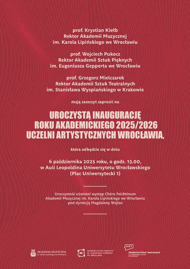 plakat informujacy o inauguracji