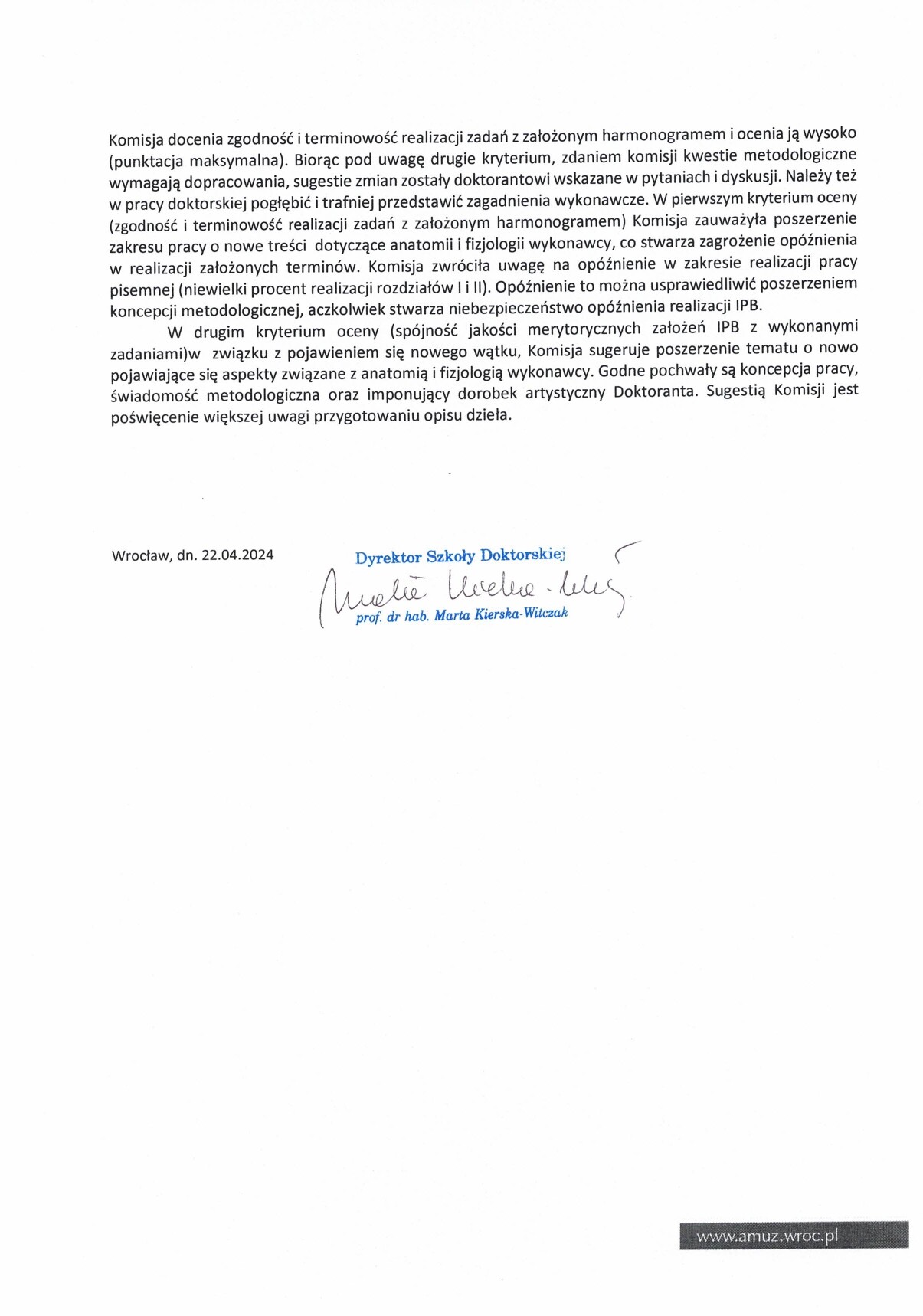 Ocena śródokresowa 2024