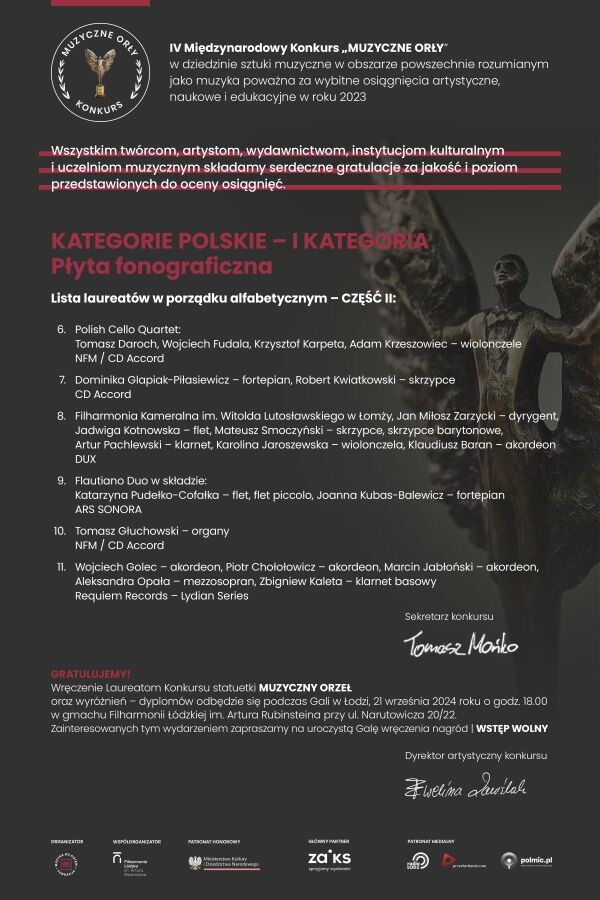 Laureaci Międzynarodowego Konkursu „Muzyczne Orły”