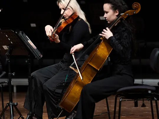 Amelia Kraus (viola), Zofia Wlazło (cello), Composition concert as part of the 11th Student Scientific Conference "Ambiguity of Sound"