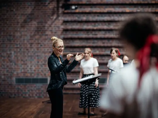 dr hab. Małgorzata Podzielny, prof. AMKL, The girls' choir of the National Music Centre in Wrocław
