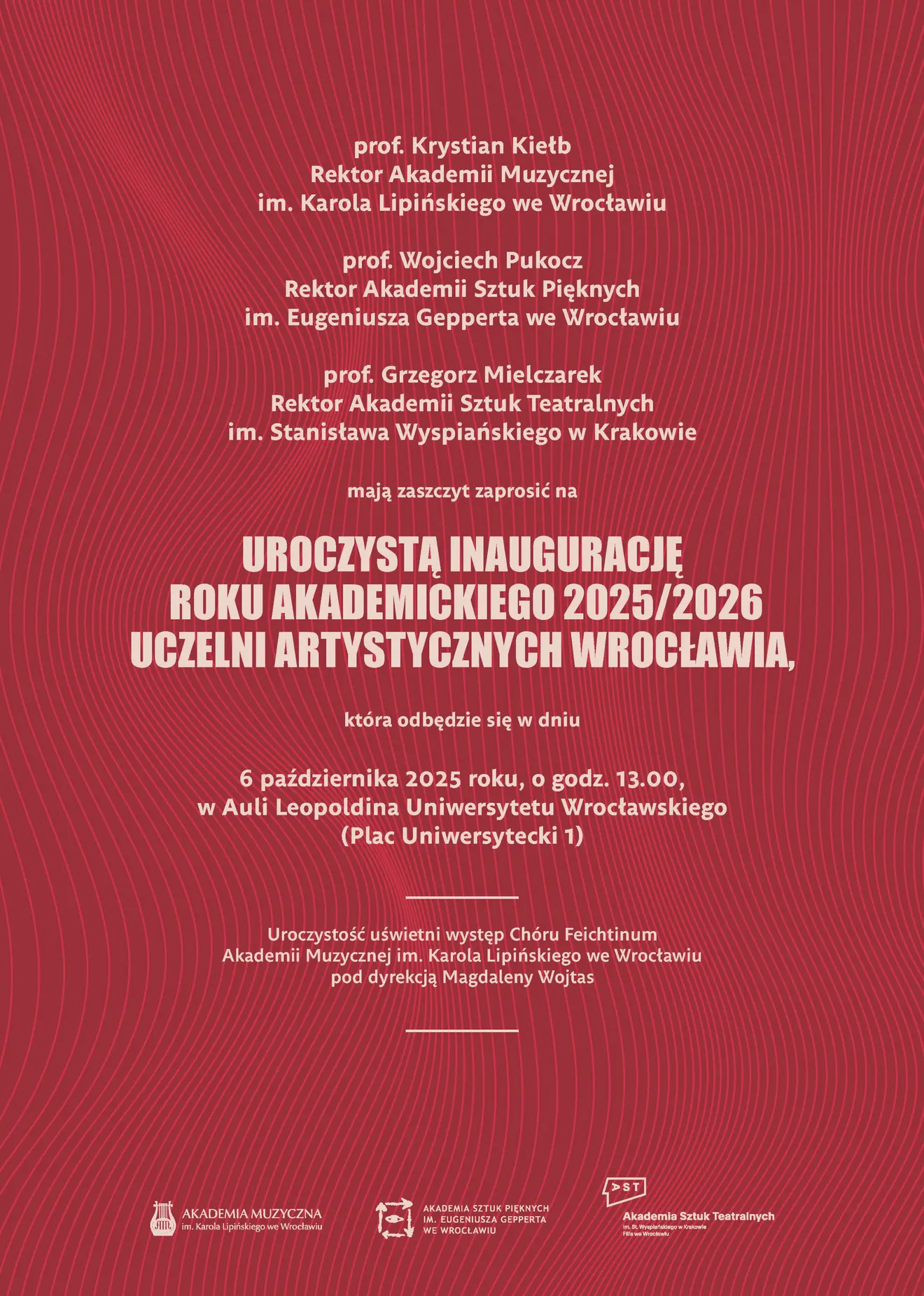 plakat informujacy o inauguracji