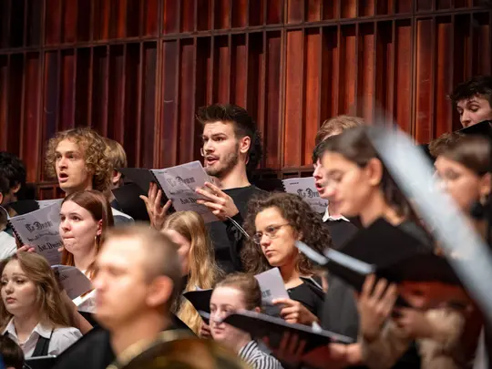 Academic Symphony Orchestra and the combined AMKL Choirs