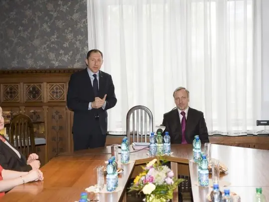 Minister Kultury i Dziedzictwa Narodowego - Bogdan Zdrojewski i JM Rektor - prof. AM dr hab. Krystian Kiełb