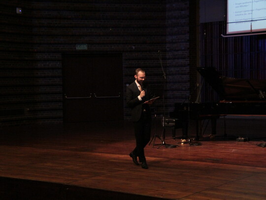 A lecture by a representative of the String Instruments Research Club on the life and work of Karol Lipiński
