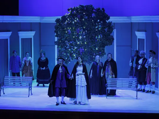 Damian Szczepański (Hrabia), Alicja Turowska (Hrabina), Magdalena J&oacute;zef&oacute;w (Zuzanna), Radosław Palczak (Figaro), Paweł Szlachta (Cherubin), Monika Brzezińska (Barbarina), Katarzyna Mandla (Marcelina), Michał Zborowski (Ogrodnik), Dominik Kozłowski (Basilio)