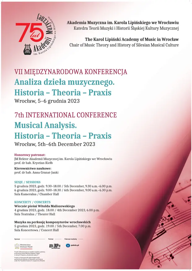 VII Międzynarodowa Konferencja  &bdquo;Analiza dzieła muzycznego. Historia-theoria-praxis&rdquo;
