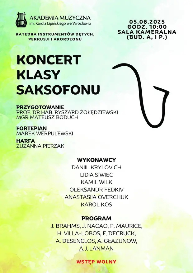 Koncert klasy saksofonu