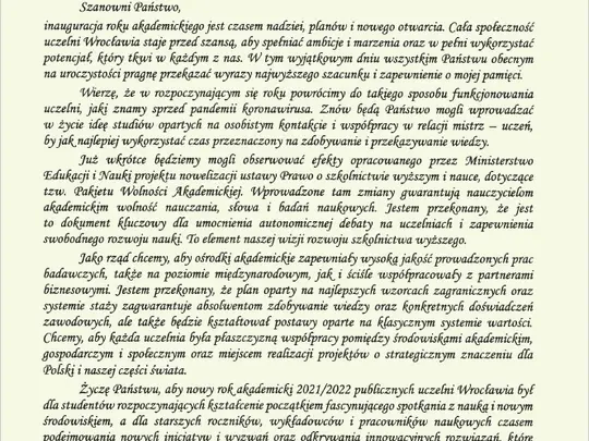 List od Prezesa Rady Ministr&oacute;w Mateusza Morawieckiego