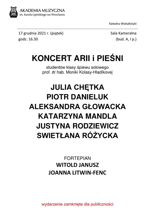 Koncert arii i pieśni