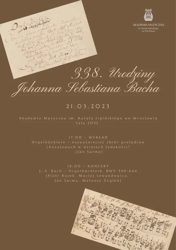 Koncert Organowy z okazji 338 urodzin  J. S. Bacha