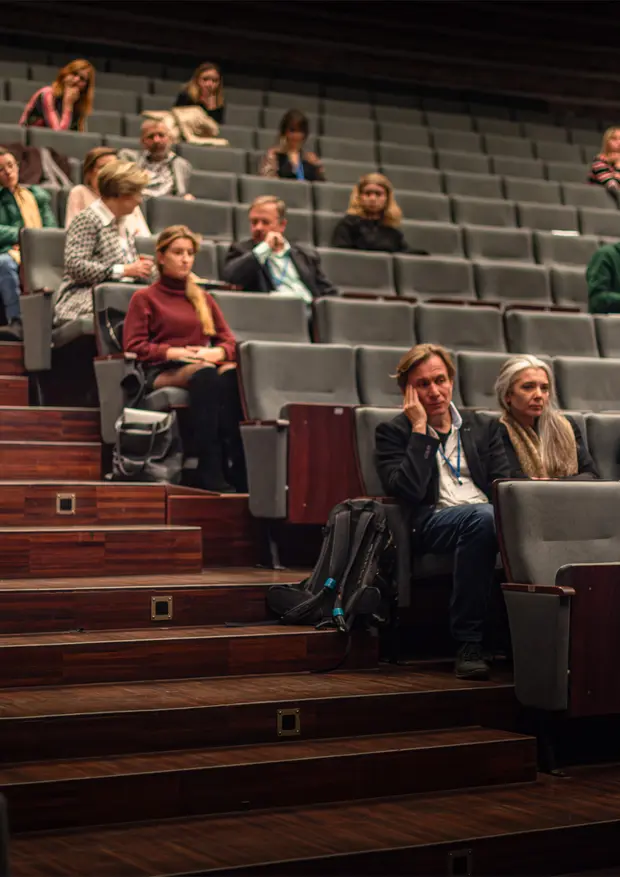 Prelegenci oraz publiczność zgromadzona w Sali Koncertowej AMKL