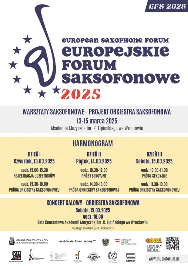 Europejskie Forum Saksofonowe 2025  &ndash;  10 Edycja Jubileuszowa