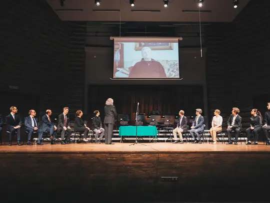 Koncert Laureat&oacute;w i wręczenie nagr&oacute;d, Jury Konkursu wraz z Finalistami oraz prof. Tadeuszem Strugałą &ndash; Honorowym Przewodniczącym Jury