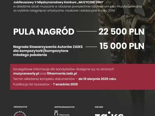 Jubileuszowa V edycja Międzynarodowego Konkursu &bdquo;MUZYCZNE ORŁY&rdquo;